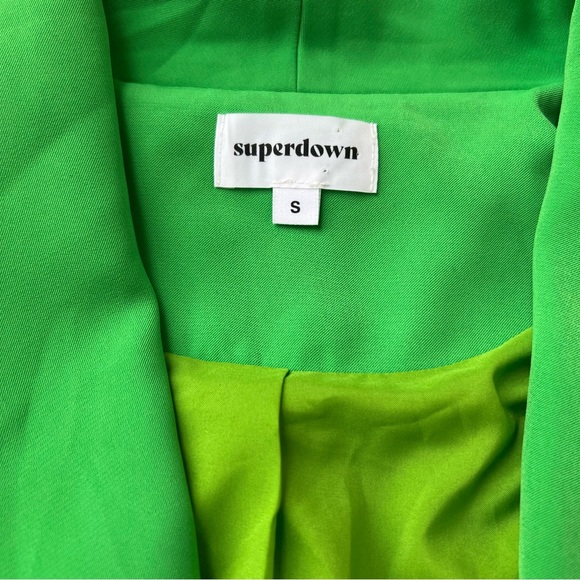 Superdown x Revolve Kelly Green Blazer Wrap Dress - Picture 5 of 8